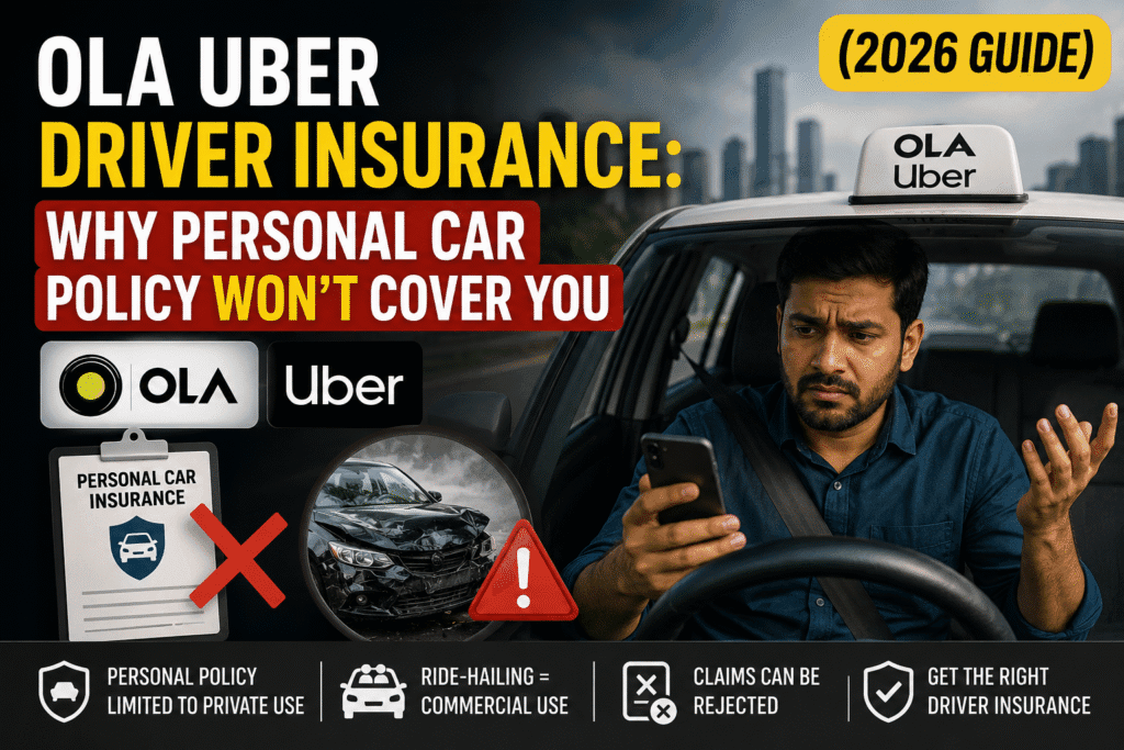Ola Uber Driver Insurance India 2026: Why Personal Policy Won't Pay